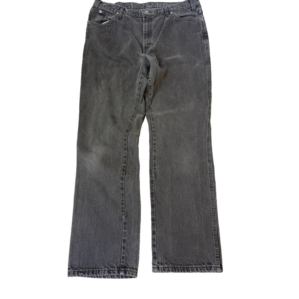 Dickies Jeans Mens 36x31 Faded Black Denim Straight Leg Workwear
